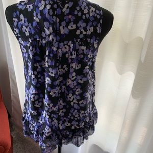Kate Spade NWT Hydrangea sleeveless top purple XS